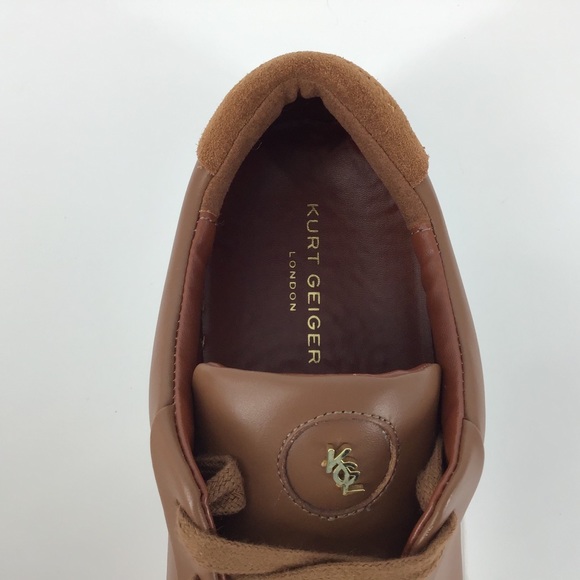 Kurt Geiger London NWOT Tan Leather Trainers, M7/W9 - Picture 13 of 16
